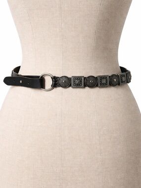 Lorena Antoniazzi Firebze Western-Inspired Concho Studded Leather Belt